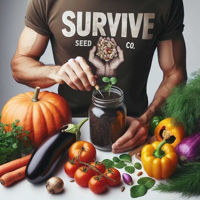 #1 Set of 70 Survival Vegetable Seeds Garden Kit Over 11,900 Seeds Non-GMO and Heirloom, Great for Emergency Bugout Survival Gear Seeds for Planting Vegetables and Fruits Herbs - Survive Seed Co.